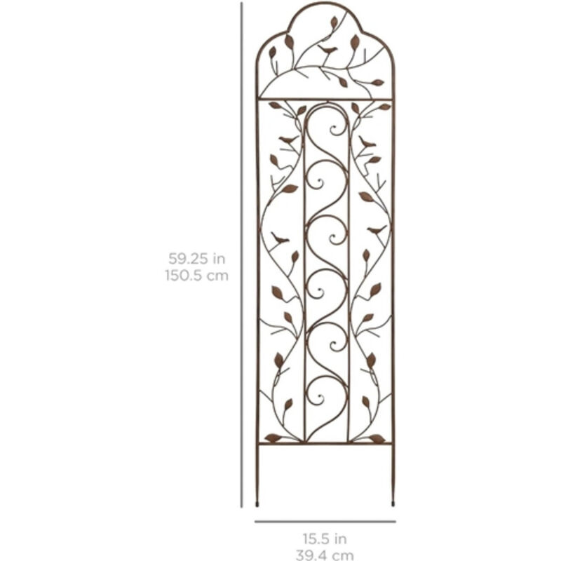 Tall Iron Garden Trellis &ndash; Heavy-Duty Metal Finish for Climbing Plants & Outdoor Decor