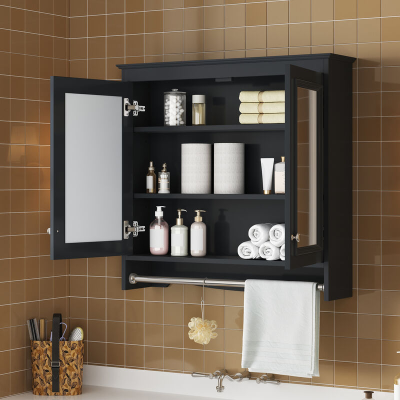 ELEMENT ACE 3-in-1 Wall Mounted Bathroom Mirror Medicine Cabinet with Adjustable Shelves, Soft Close Doors, Hidden Storage and High-Definition Mirror for Vanity image number 5