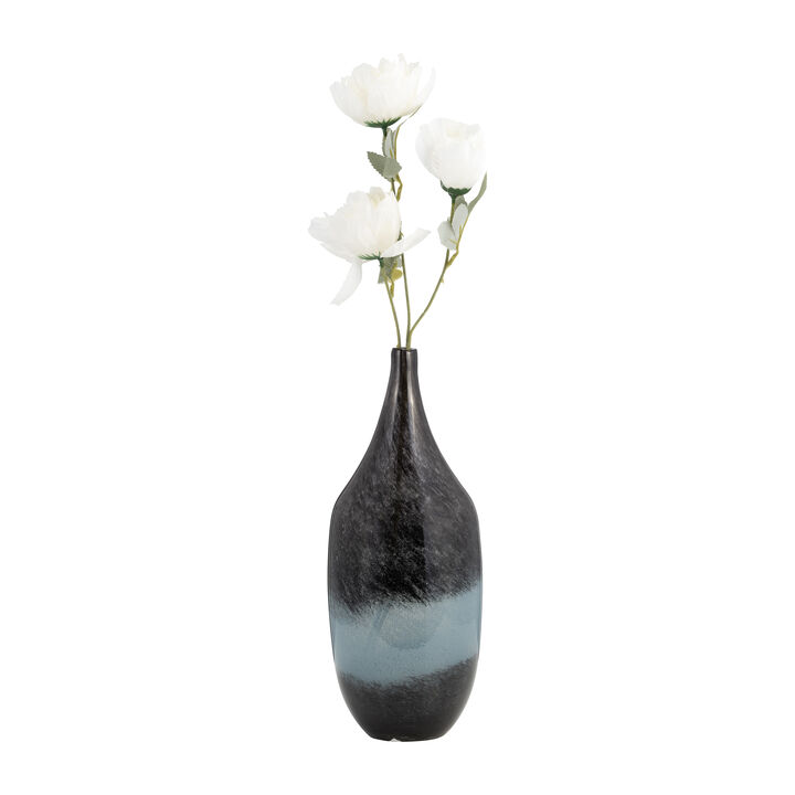 Glass 14" Vase Blue Ombre