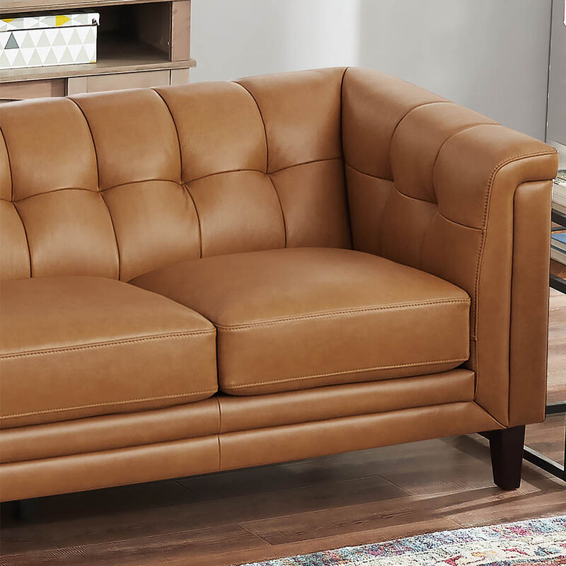 Arvo Top Grain Leather Loveseat