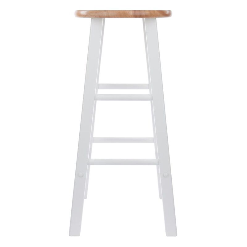 Element Bar Stools, 2-Pc Set, Natural & White