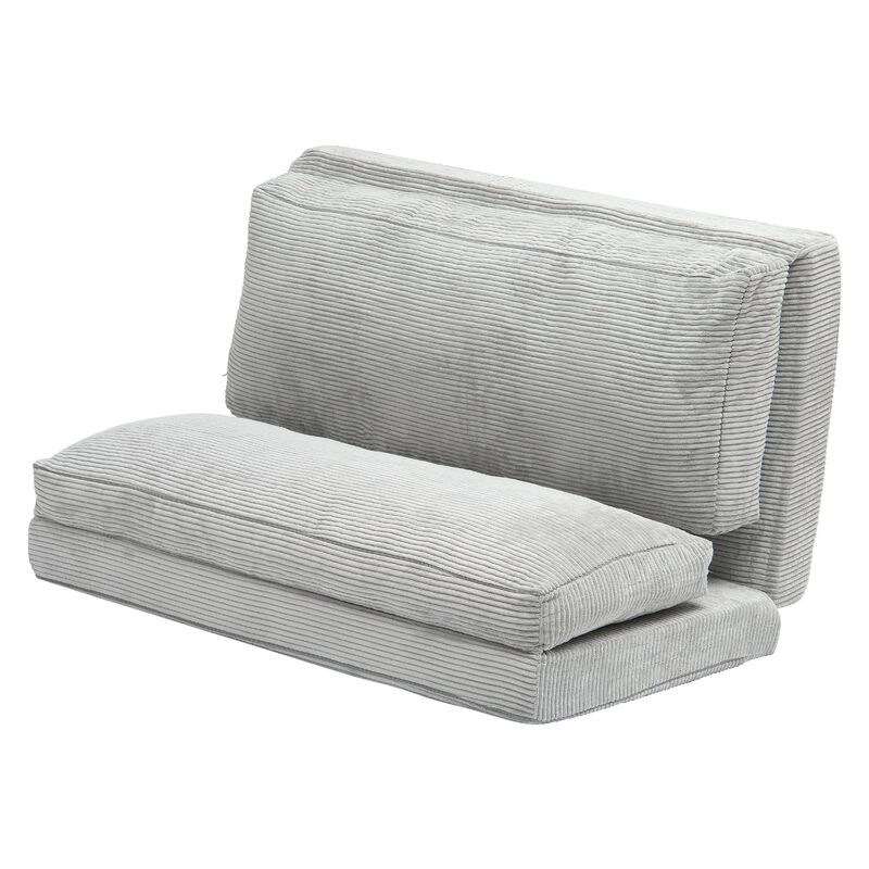 Foldable Sofa Bed 3-in-1 Couch Sleeper Chair with High Density Memory Foam-Light Grey image number 7