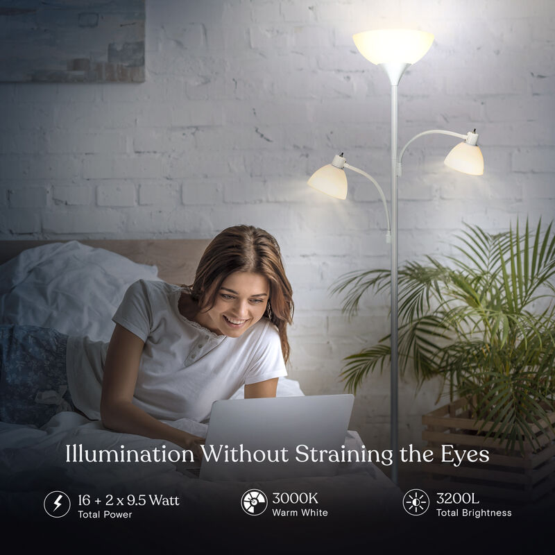 Sky Dome Double White LED Floor Lamp