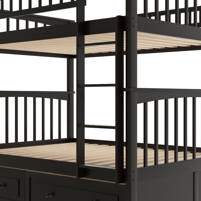 Merax Full over Full Bunk Bed with Drawers