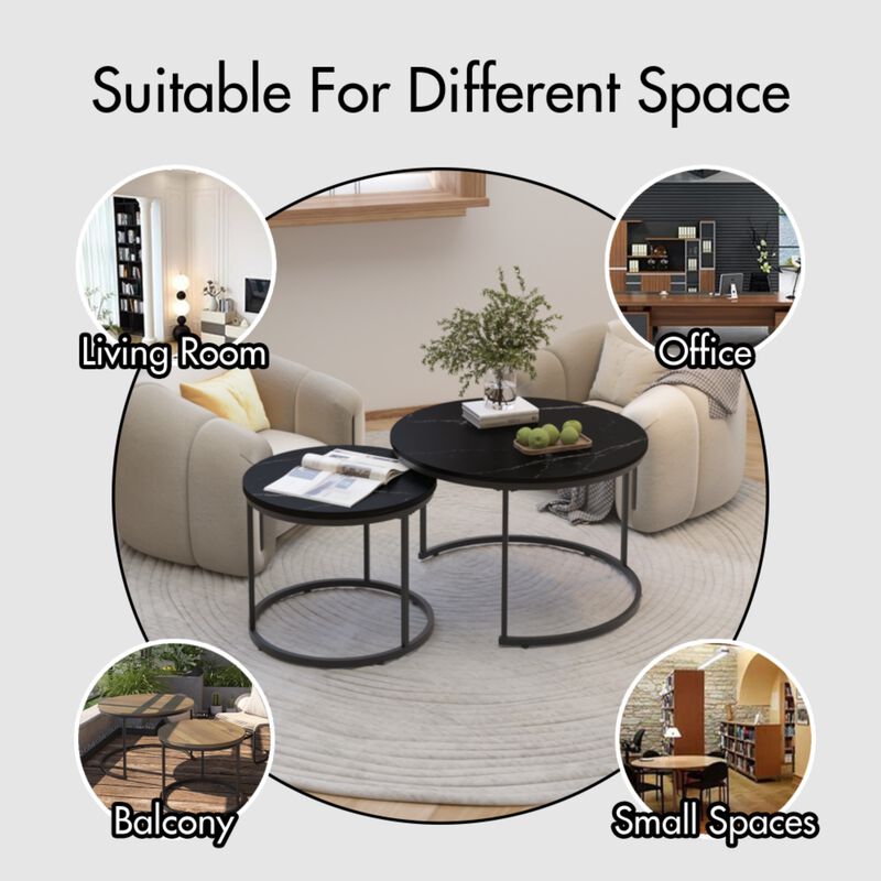 Winpis 2-Piece Nesting Coffee Table Set image number 5