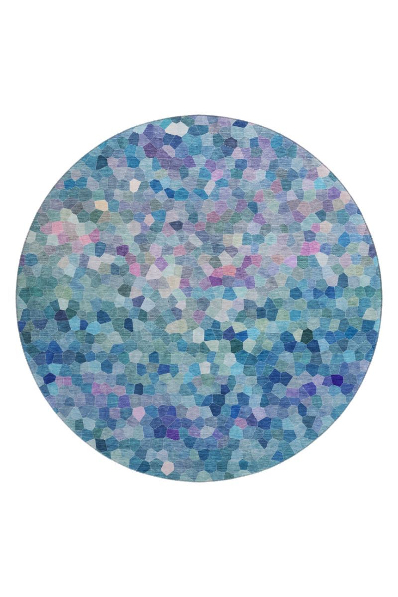 Kaleidoscope KL1 Turquoise 9' x 12' Rug image number 11