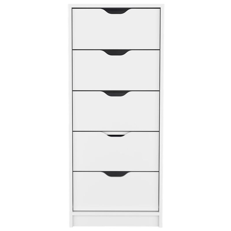 HomeRoots 18" Gray Five Drawer Standard Chest image number 0