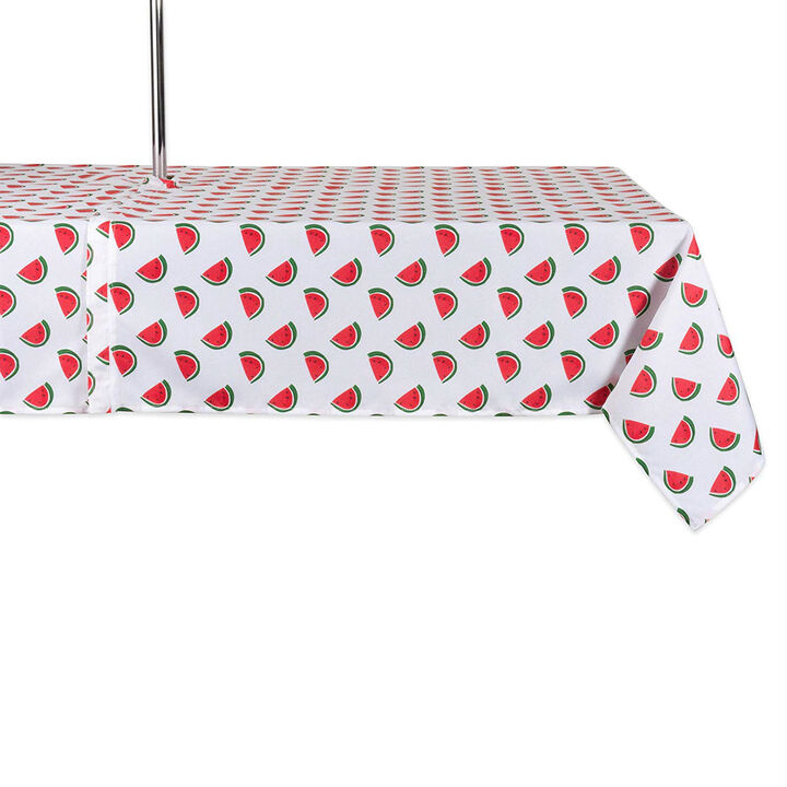 120" Zippered Outdoor Tablecloth with Watermelon Print Design