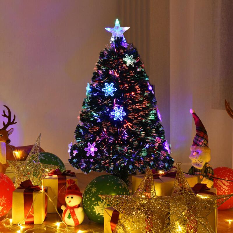 Hivvago LED Optic Artificial Christmas Tree with Snowflakes