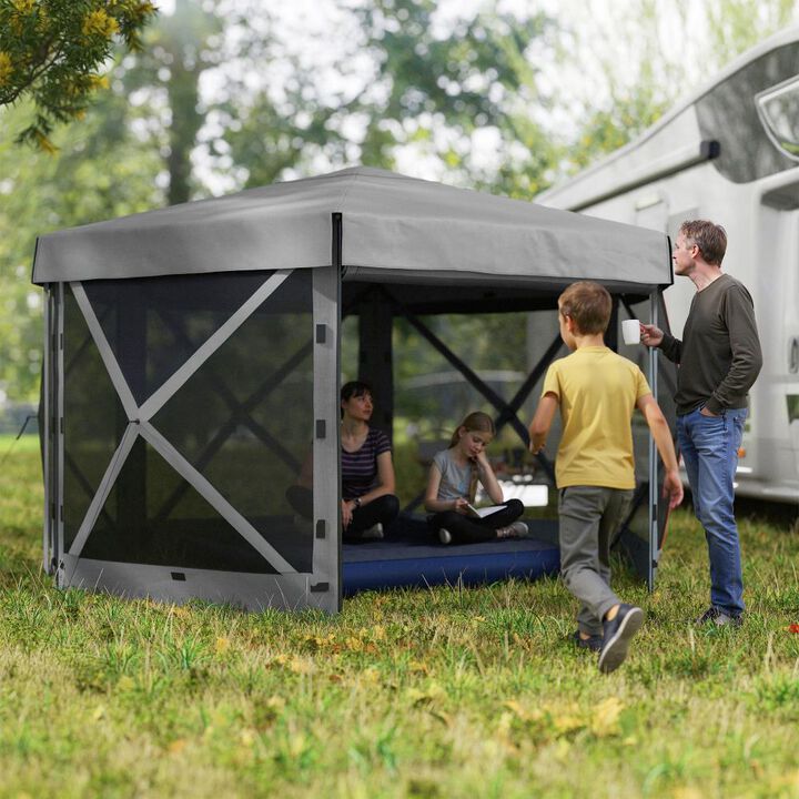 Hivvago Hexagon 12x12 Pop Up Canopy Shelter