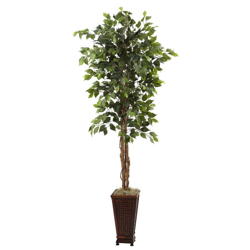 Hivvago 6.5 Feet Ficus w/Decorative Planter