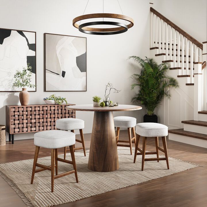 Jofran Mid-Century Modern Five Piece Counter Height Dining Set