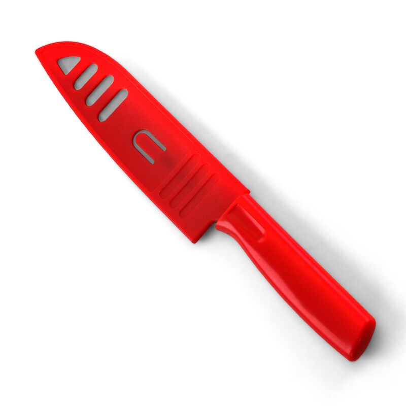 Gibson Everyday Grantville 4 Piece 6 Inch Santoku Knife with Sheath in Assorted Colors