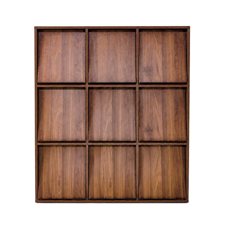 Heskmo 9‑Cubby Flip‑Door Cube Bookcase