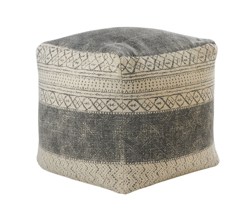 Cotton Pouf Ottoman for Comfortable Floor Use and Modern Home Decor