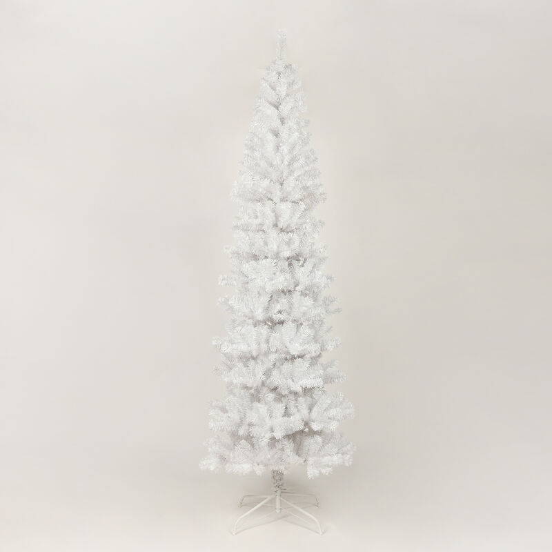 Slim Artificial Christmas Tree with Foldable Stand Space-Saving Holiday Décor for Easy Setup