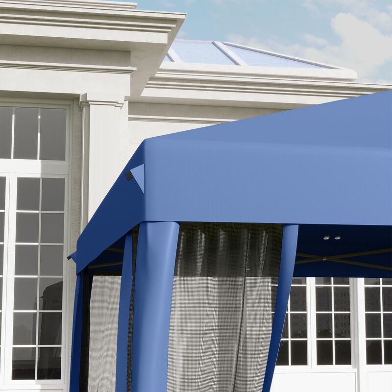 Hivvago 10' x 10' Pop Up Canopy Tent with Netting and Carry Bag image number 6