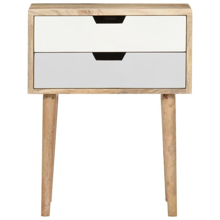 vidaXL Bedside Cabinet 18.5"x13.8"x23.2" Solid Mango Wood