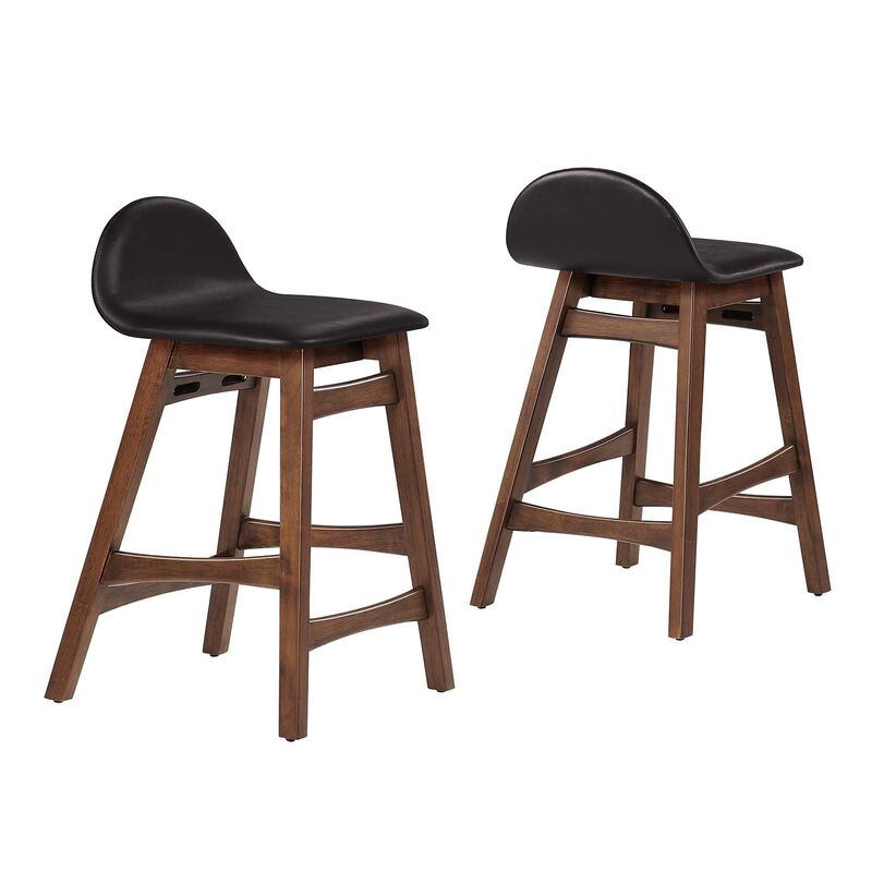 Modway EEI-6556-BRN Juno Wood Counter Stool - Set of 2, Brown image number 8