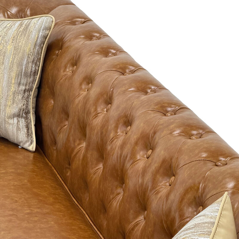 Tokvom 3-Seater PU Sofa image number 8