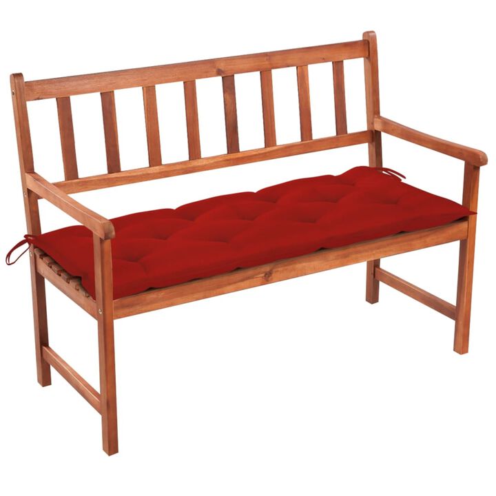 vidaXL Garden Bench with Cushion 47.2" Solid Acacia Wood