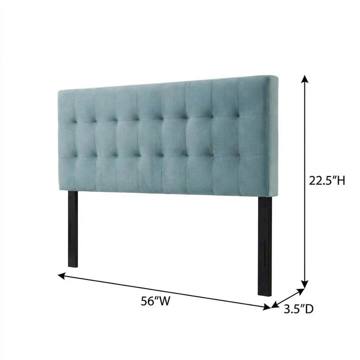 Biscuit Tufted Full Headboard in Performance Velvet with Elegant Design