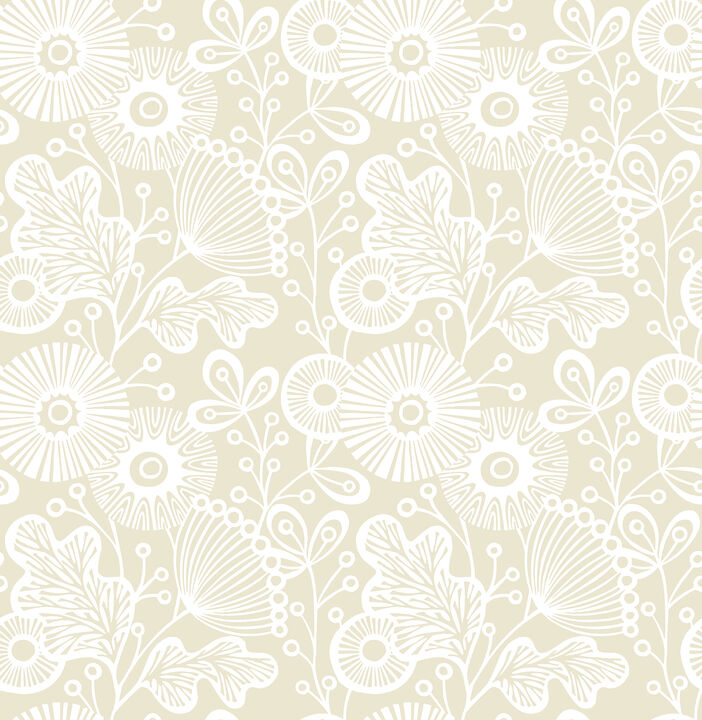 Ana Cream Floral Wallpaper