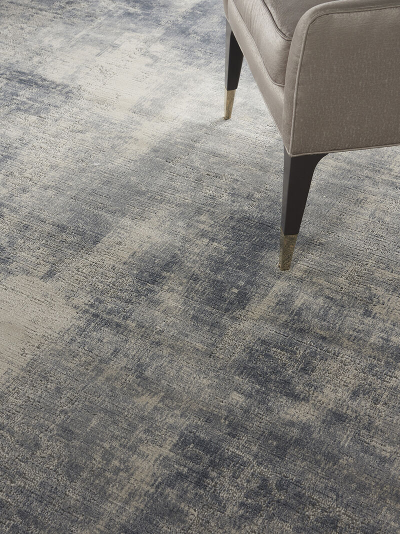 Rustic Textures RUS02 Blue/Ivory 7&rsquo;10&rdquo; x Round Rug