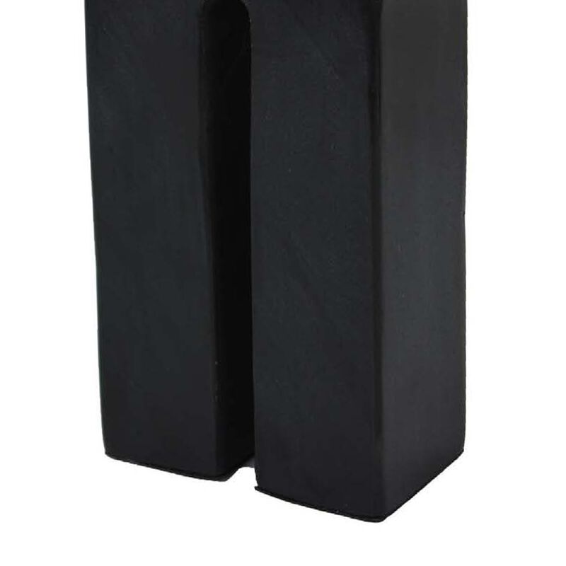 Modern Decorative Arch Sculpture in Matte Black Solid Marble, 8 Inch - Benzara
