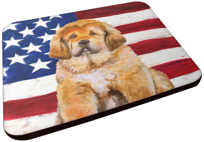 Caroline's Treasures Tibetan Mastiff Patriotic Decorative coasters, Multicolor