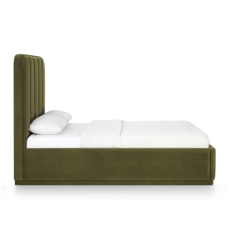 Parker Green Performance Velvet King Bed image number 4