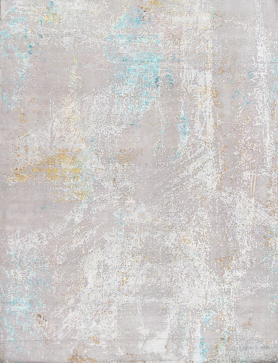 Pasargad Home Modern Hand-Knotted Abstract Area Rug