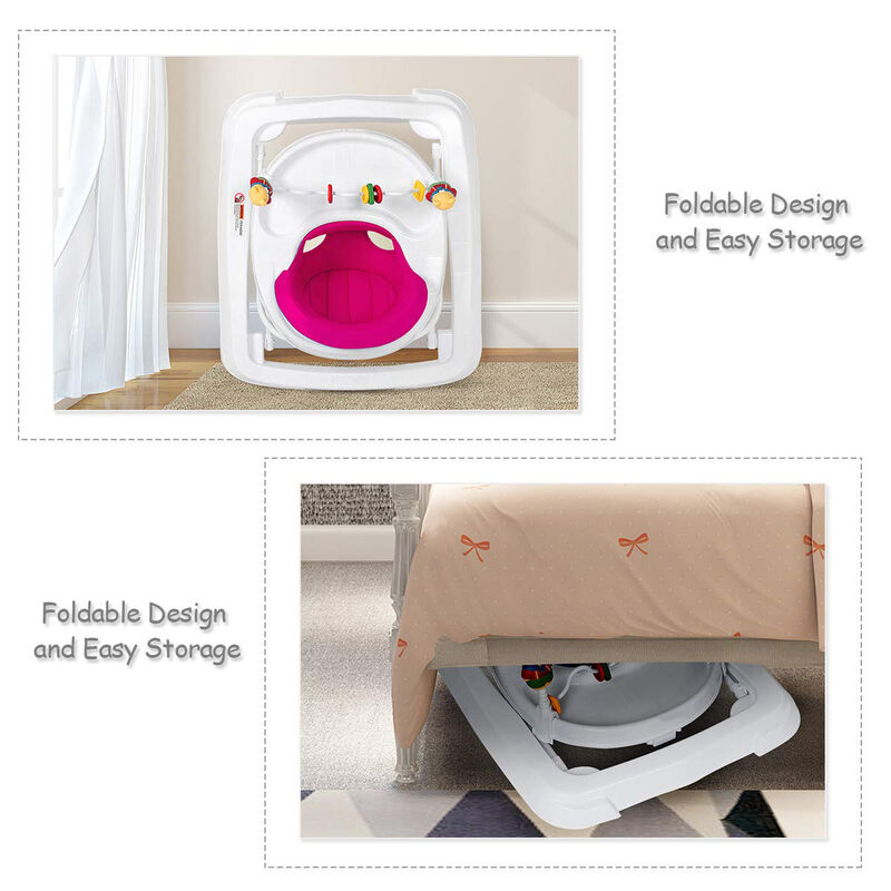 Removable Folding Portable Baby Walker for Easy Storage and Baby Mobility Training