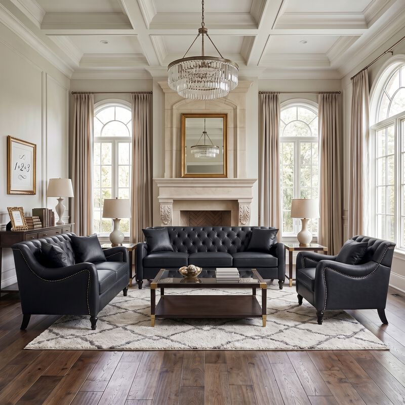Rislot PU Leather Sofa Set image number 1
