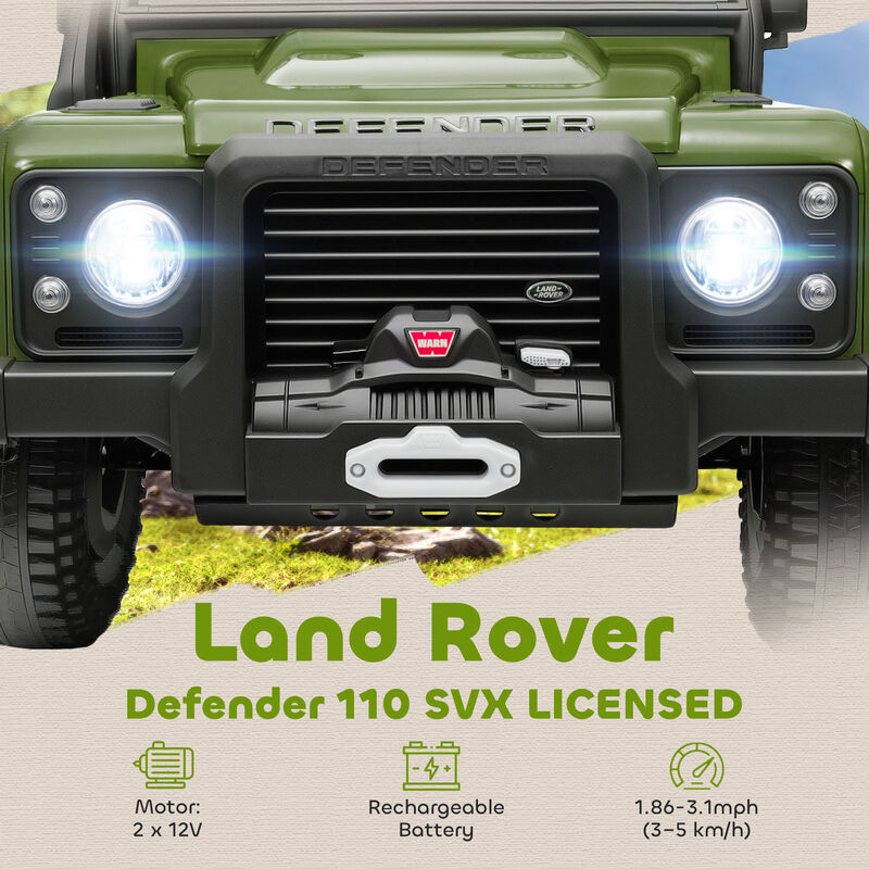 BreeBe Land Rover Licensed Electric Car for Kids with Remote Control, Dual Motors, Spring Suspension, LED Lights image number 3