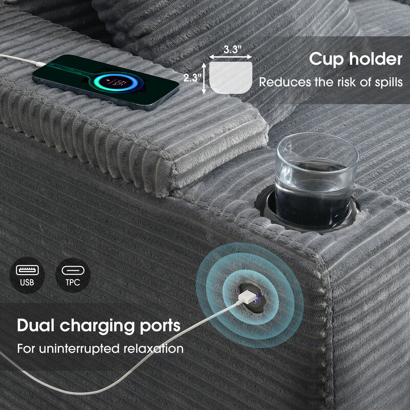 Merax Convertible L Shaped Sectional Sofa