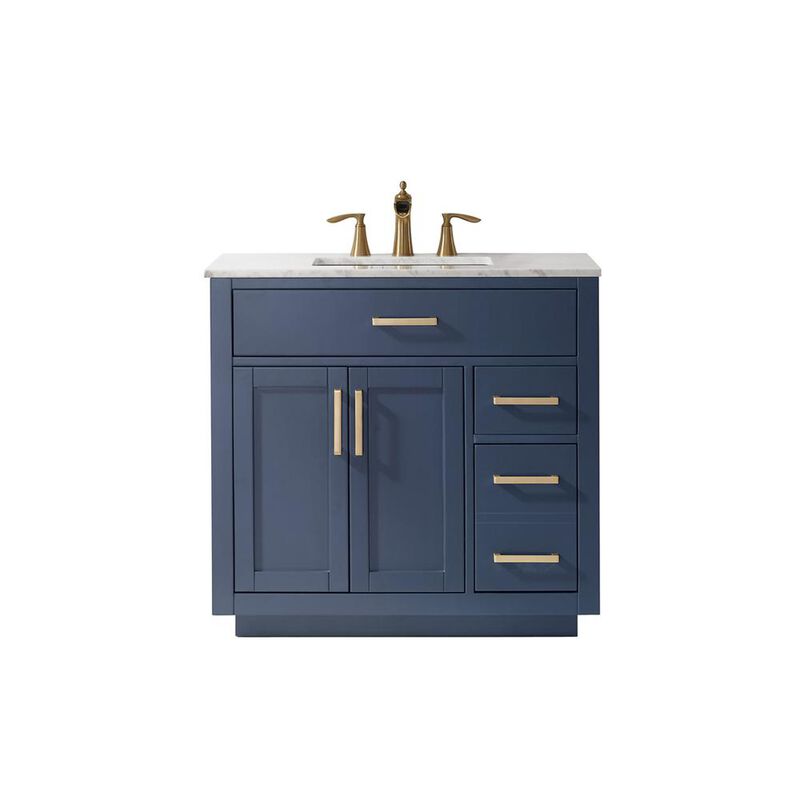 Altair 36 Single Bathroom Vanity Set in Royal Blue without Mirror