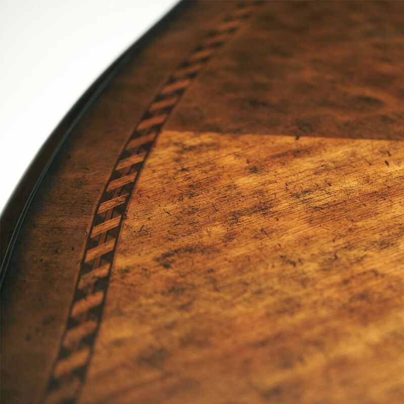 Michael Amini Windsor Court Gathering Table - Vintage Fruitwood