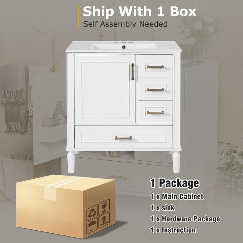 Merax Bathroom Vanity with Ceramic Sink