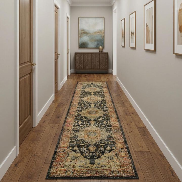 HomeRoots Oriental Runner Rug