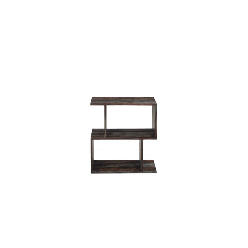 Porter Designs Fall River Solid Sheesham Wood Bookcase, Gray