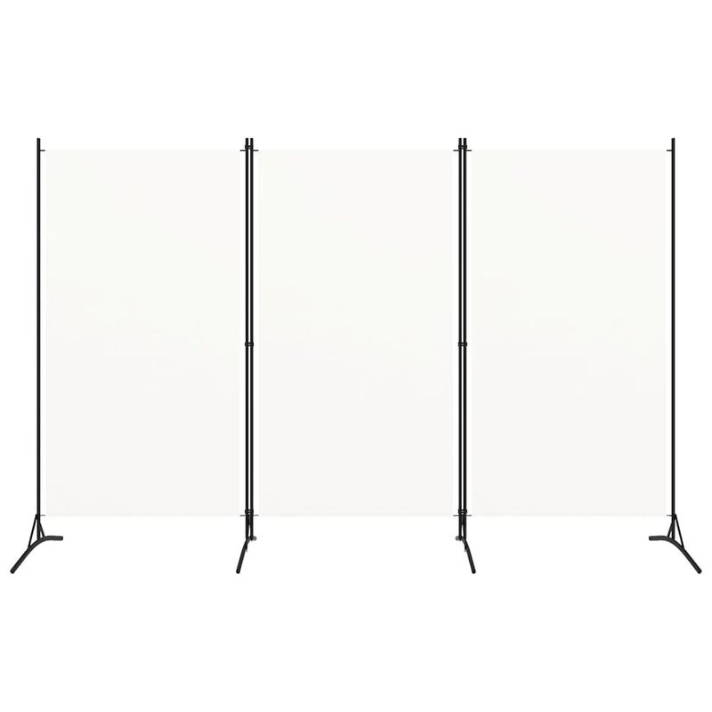 3-Panel Room Divider White 102.4"x70.9" Fabric