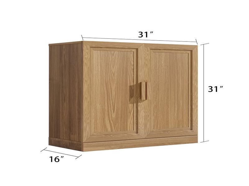 Modern Wooden Storage Cabinet - 6 Tier Organizer with Four Doors image number 2