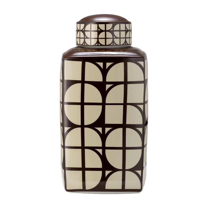 18H Square Jar W/ Lid