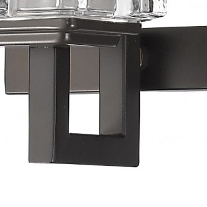 Hivvago Coralie 3-Light Oil-Rubbed Bronze Sconce With Pressed Crystal Shades