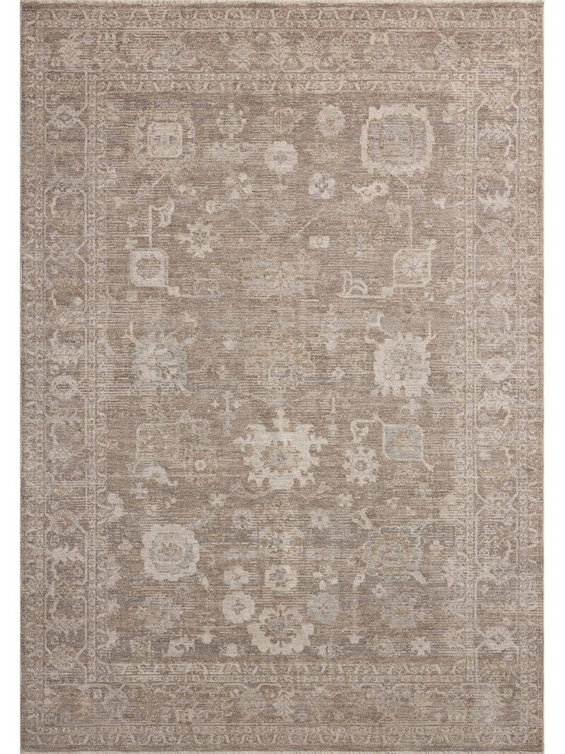 Louisa LOI03 Taupe/Ivory 7'10" x 10' Rug by Chris Loves Julia x Loloi