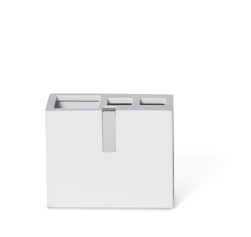 Houston Street White Toothbrush Holder image number 1