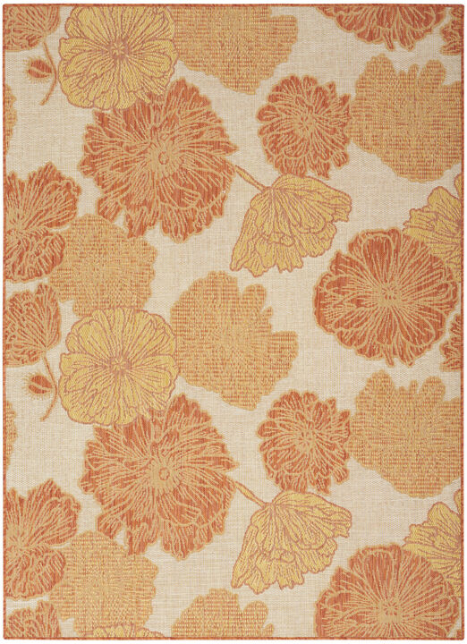 HomeRoots Floral Indoor Outdoor Area Rug