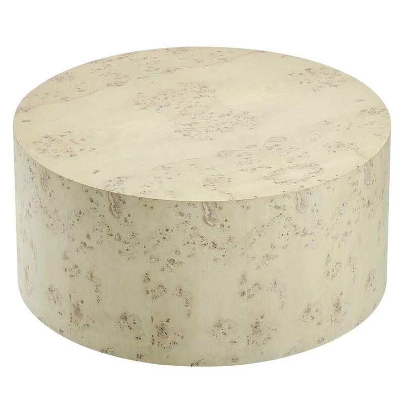 Cosmos 35" Round Burl Wood Coffee Table image number 3