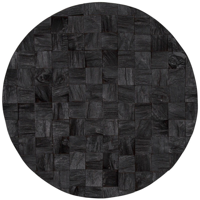 HomeRoots Into the Abyss II 24" X 24" Dark Brown Geometric Wood Circle Hanging Dimensional Sculpture image number 2